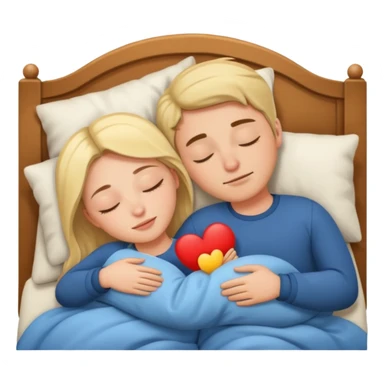 couple sleeping together  sticker