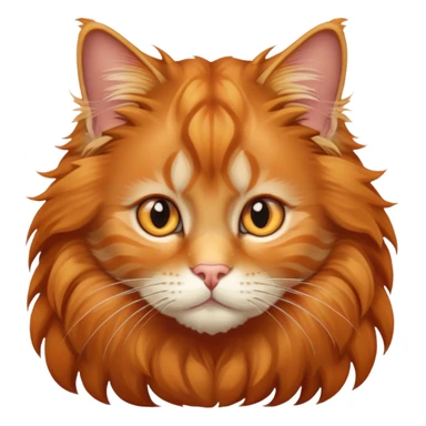 orange tabby maine coon cat with fluffy mane sticker