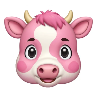 Animal crossing pink cow sticker