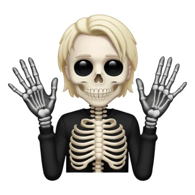 Make a Playboi Carti yvl skeleton hand emoji sticker