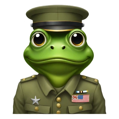 military frog sticker