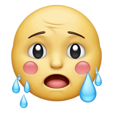 Crying emoji with fist covering mouth like he is saying “ooooh you so tuff boi” sticker