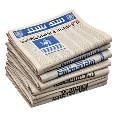 Israel newspapers sticker
