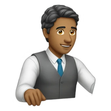 brazilian man pretending to work sticker