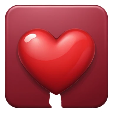  heart in deep red - burgundy color sticker