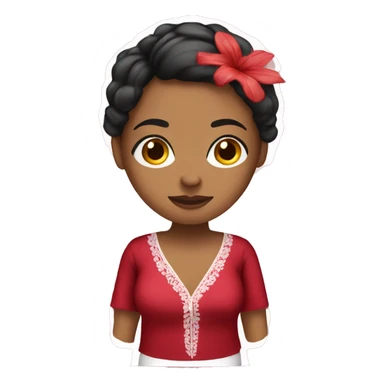 women typic attire panamanian sticker