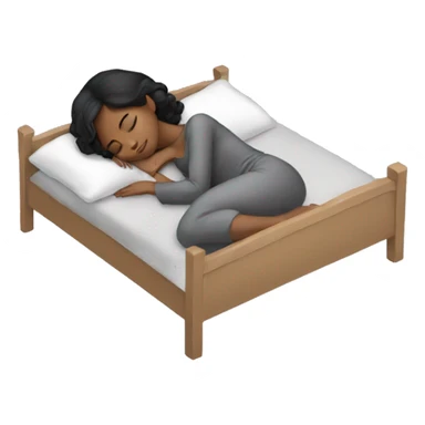 Brown Girl black hair sleeping with grey cat sticker