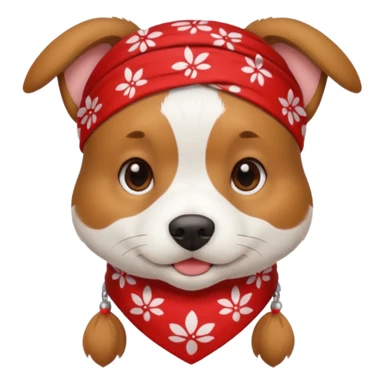 dog with wearing red bandana sticker