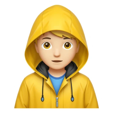 yellow raincoat, just rain coat sticker