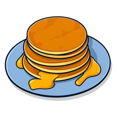 cheese pancakes with honey sticker