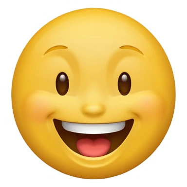 laughing face emoji, joyful and bright sticker
