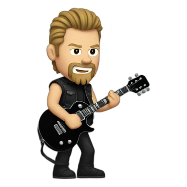 James Hetfield with guitar sticker