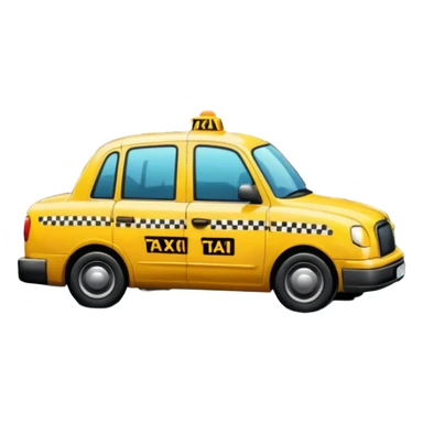 Taxi reflection + puddle, sticker