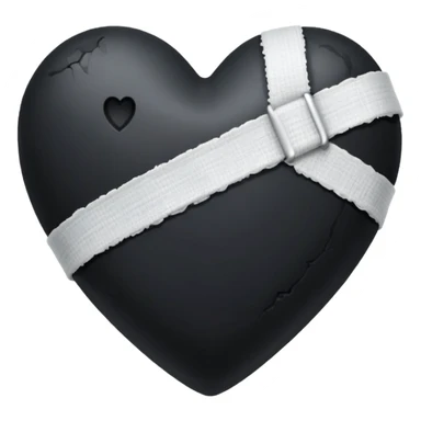 A black heart with bandages  sticker