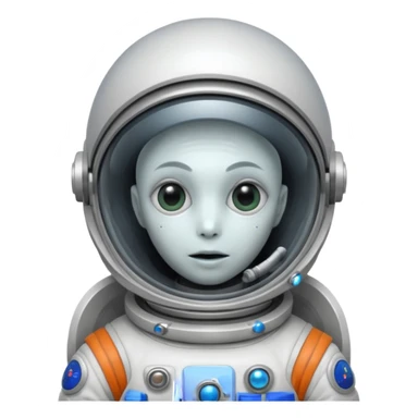 alien Three-eyed white Astronaut sticker