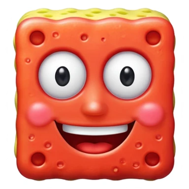 spongebob in red  sticker