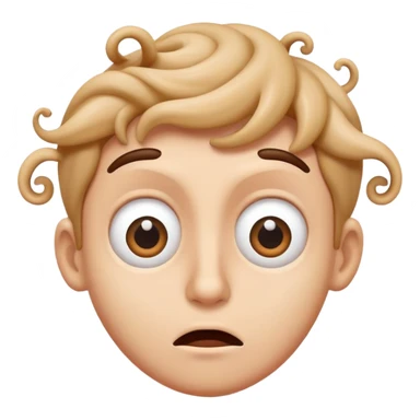 Confused face with swirly eyes and dizzy expression sticker