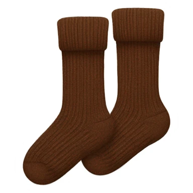 Brown ribbed socks sticker