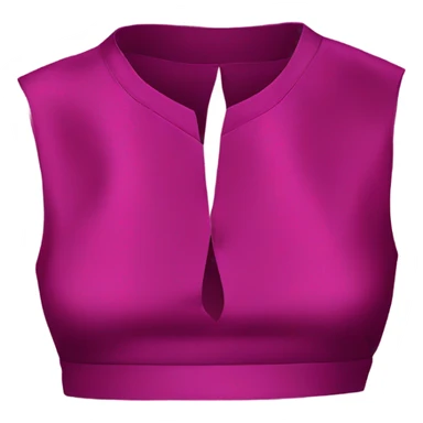 Realistic magenta cut out silk crop top blouse. sticker