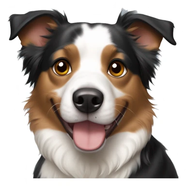 Australian Shepherd and Boston terrier dog mix sticker