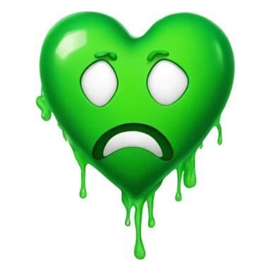 toxic green heart sticker