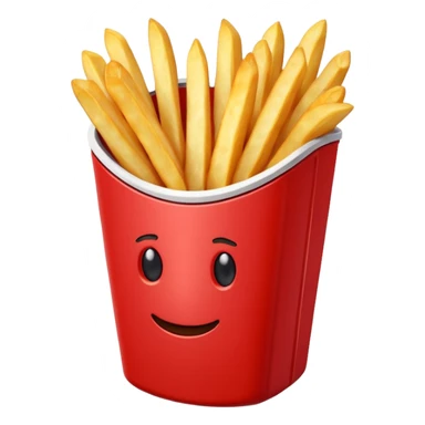 fries in a red container sticker