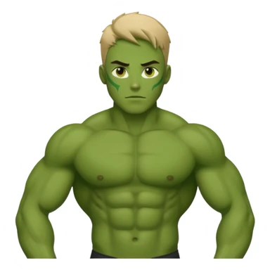 Strong Hulk emoji style sigma boy sticker