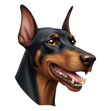 doberman growling sticker