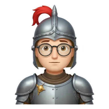 Knights with Glasses: Knight in armor with round glasses
















 sticker