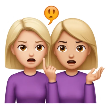 Hija peleando con mamá  sticker