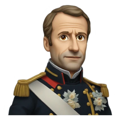 Napoléon frappe Macron sticker