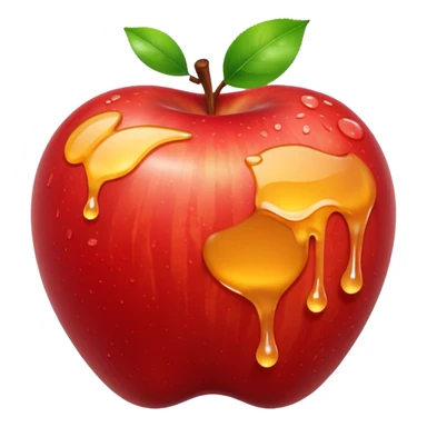 salt and honey on apple sticker