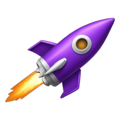 purple rocket sticker
