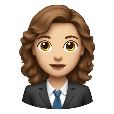 brown haired mom with long hair, business attire sticker