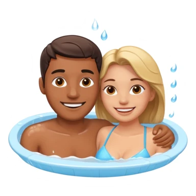 jacuzzi pareja sticker