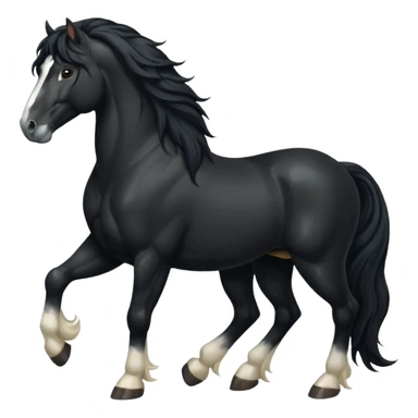 Black Clydesdale  sticker