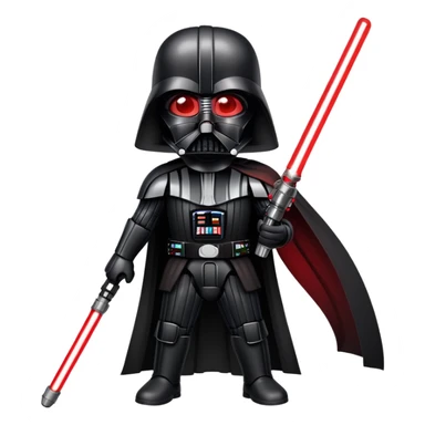 Darth Vader with red light saber sticker