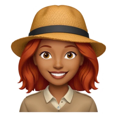 hatted and red haired black woman sticker