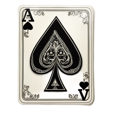 Ace of spades card sticker