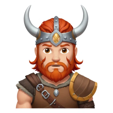Viking man red hair sticker