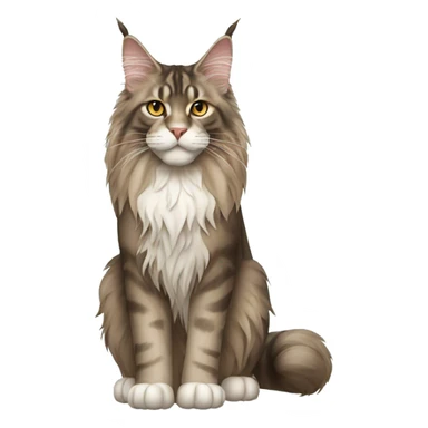 Maine Coon Cat Breed Full Body sticker