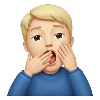 People Yawning with Hand on Mouth, sticker