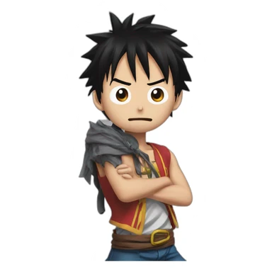 intense_luffy_with_scar sticker