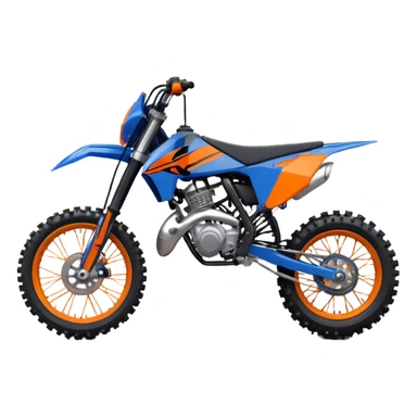 Blue dirt bike 85cc ktm sticker