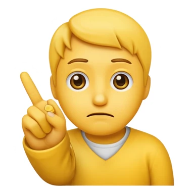 Create a emoji face sad with showing one hand little finger.
The other finger should be down and only one smallest finger should be stand up.

 sticker