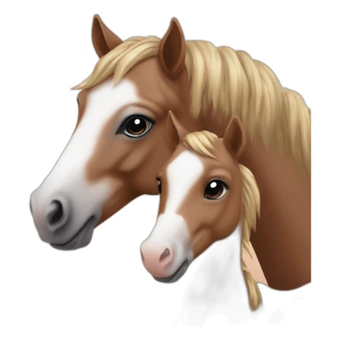 Baby horse and mom horse sticker