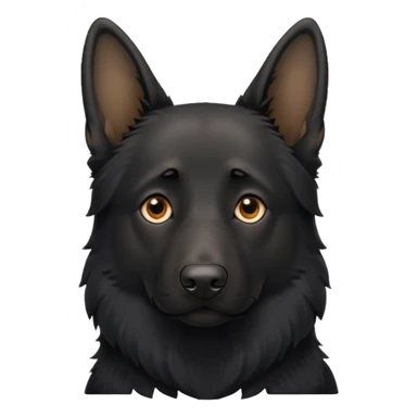 black german shepherd brown eyes  sticker