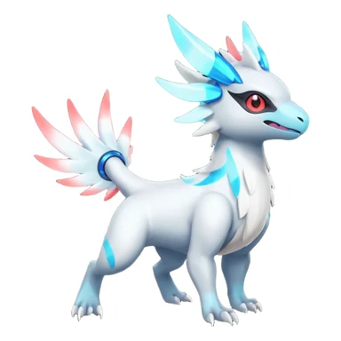 Neon Vibrant Pulsating Trail-glowing Chromatic Trico-Absol-Salamence-Silvally-fusion-hybrid sticker