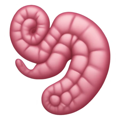 a human stomach with pinkish color.” sticker