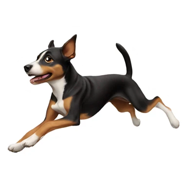 Dog jumping over the moon sticker